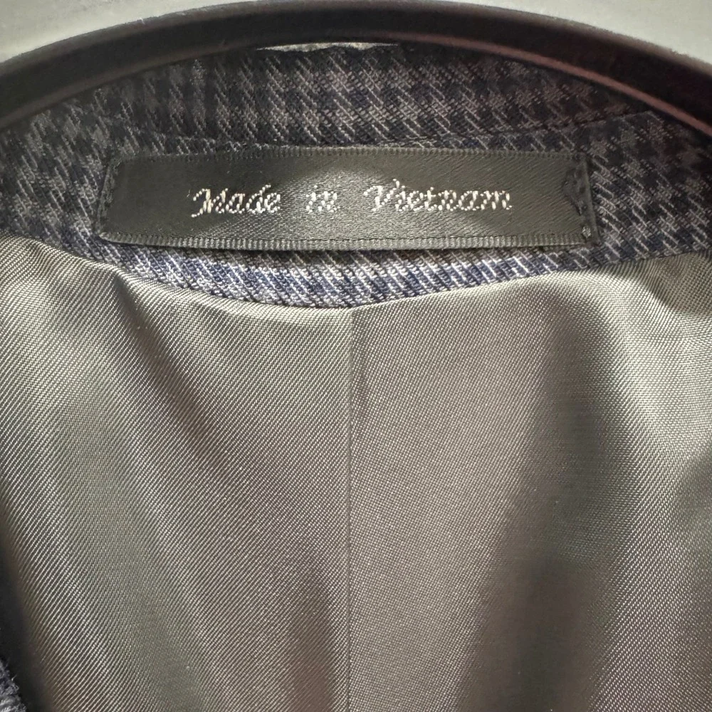 Chaps Men's Grey/Black Check Blazer –‎ 42 Long, Classic Fit